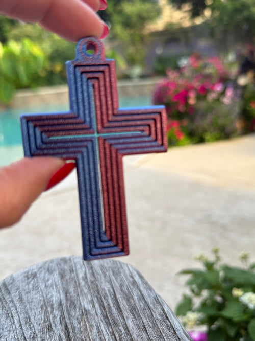 Cross Keychain Fidget - 3D Printed Accessory